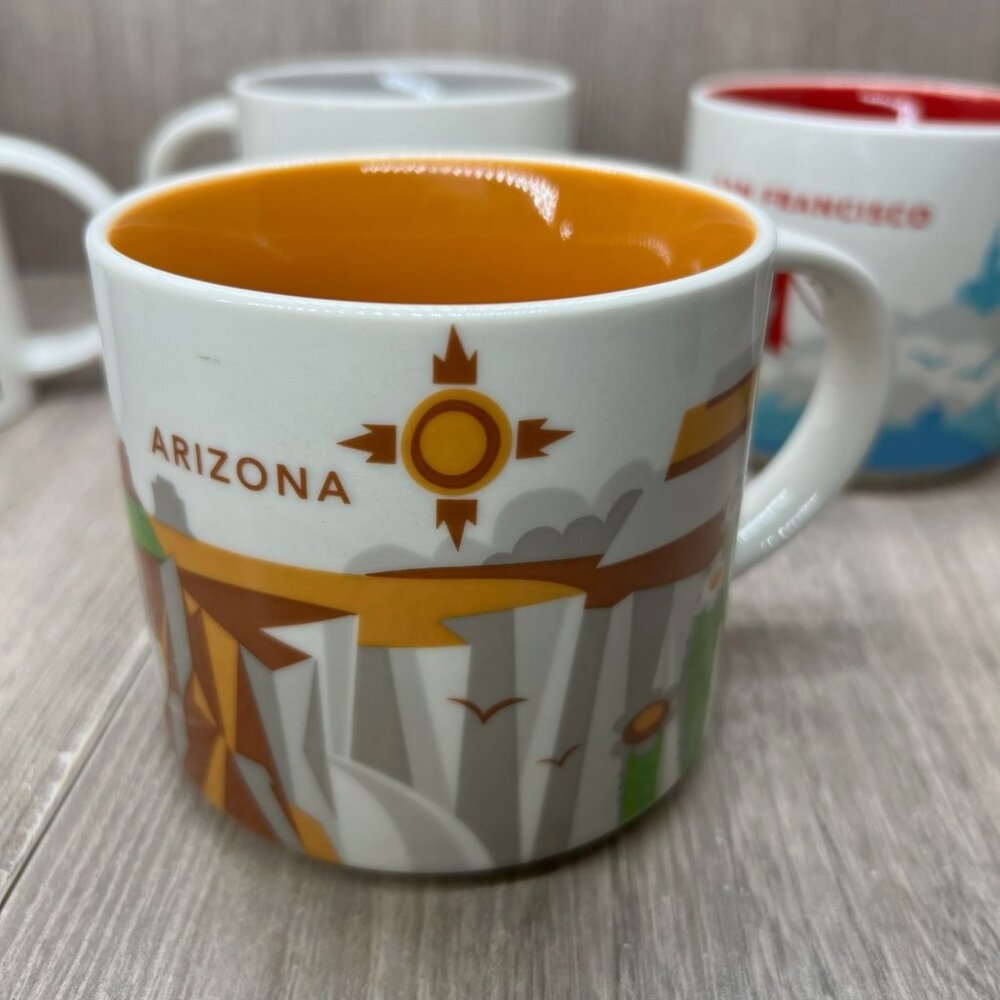 Starbucks You Are Here Collection Mugs Arizona Chicago Nashville San Francisco - Picture 8 of 13